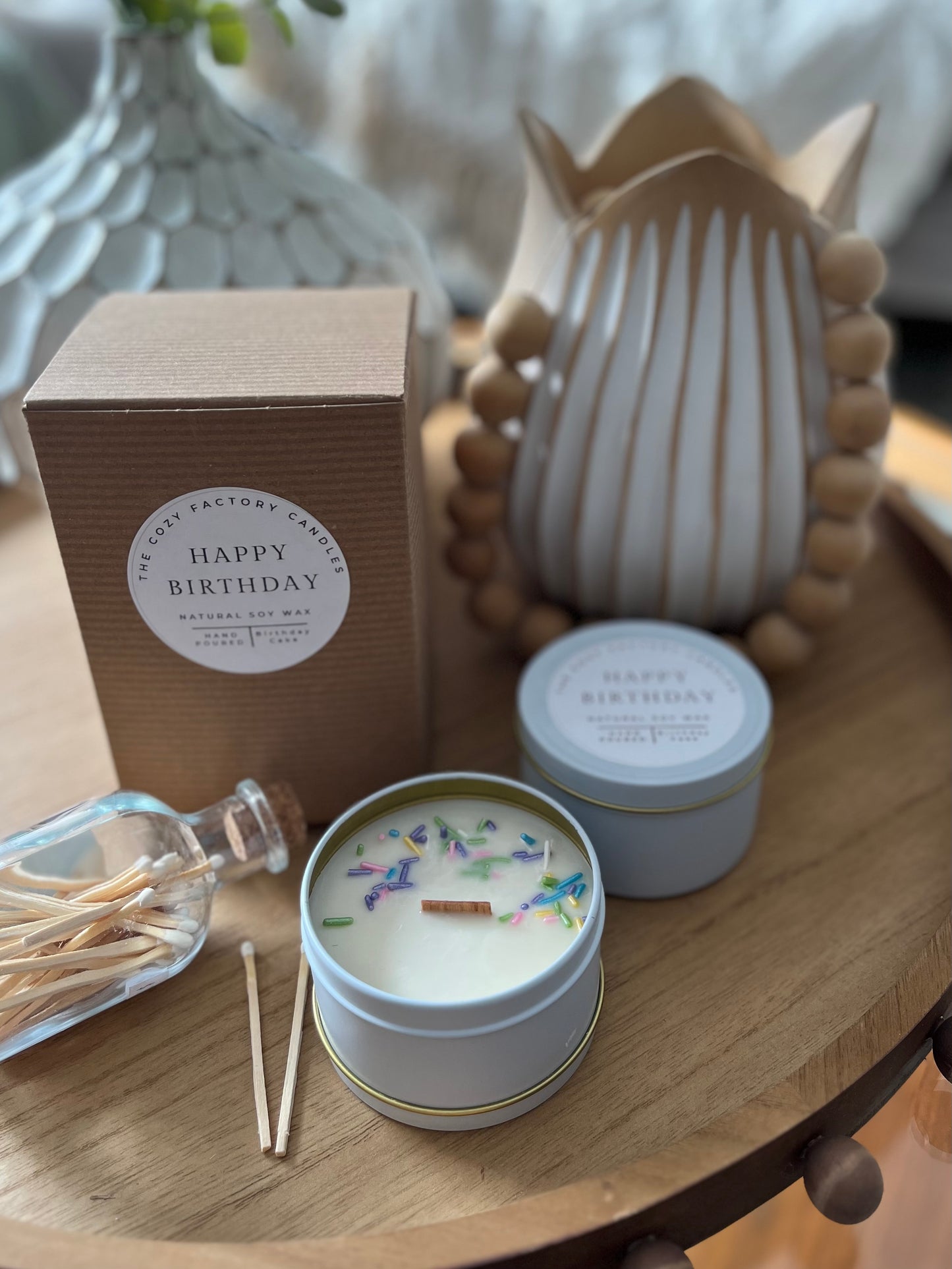 Happy Birthday 8oz Travel Tin - Birthday Cake