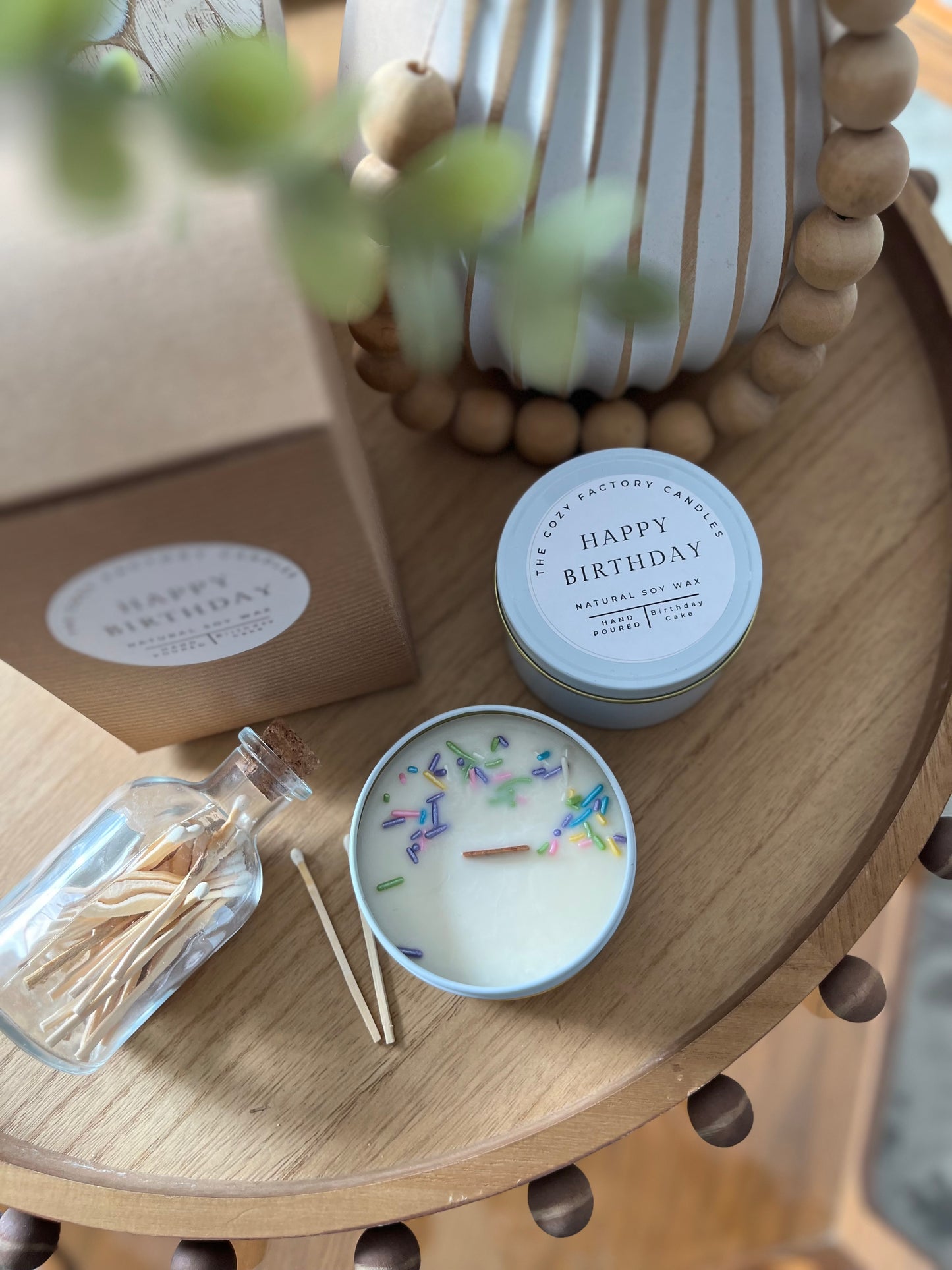 Happy Birthday 8oz Travel Tin - Birthday Cake